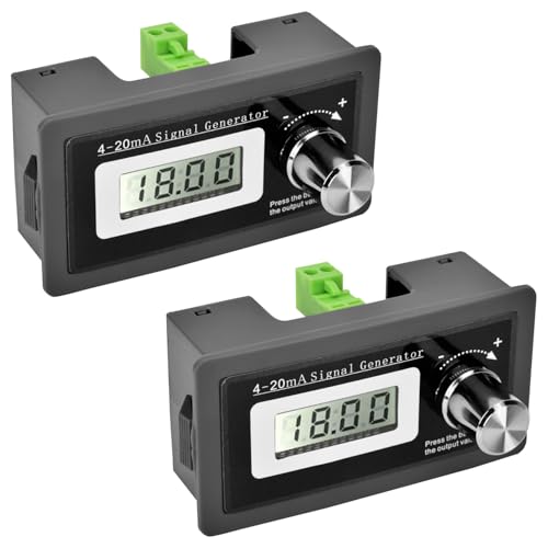 2Pcs Frequency Generator 4-20mA 15-30V Signal Generator with LCD Display Black*2pcs