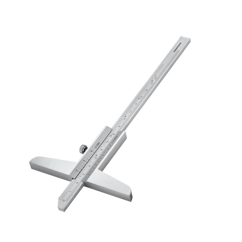 [Australia - AusPower] - 0-150mm Depth Vernier Caliper Micrometer Measuring Tool, 0.02mm Resolution,Carbonsteel Caliper Measuring Tool, DRINYOUNG (0-150/128in Depth Caliper) 0-150/128in （depth caliper） 