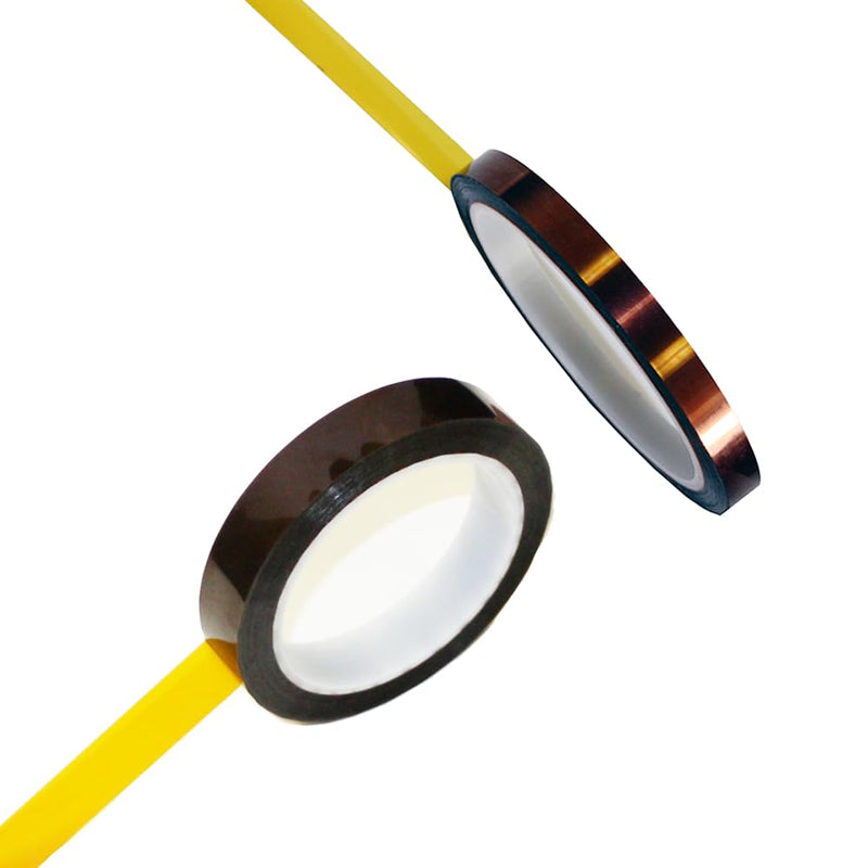 Tapes Master Multi-Size Value Bundle - 3/8" and 1/2" x 36 Yds Kapton Tape 1 Mil Polyimide High Temperature Heat Resistant Heat Transfer Thermal Electrical Insulation Tape