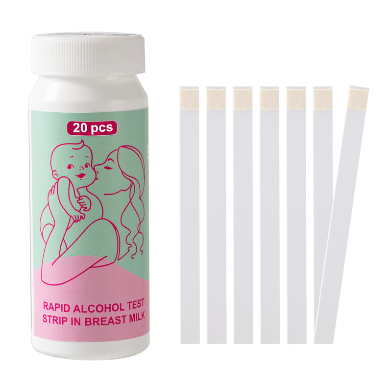 20Pcs Alcohol Test Strips for Breastmilk Home Kit Breastfeeding Milk Moms Gift Supplies Essentials Fast Easy Strips at Home Holiday Party