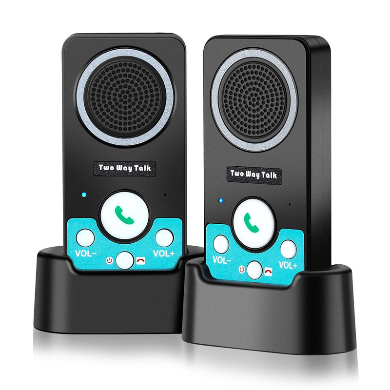 [Australia - AusPower] - Intercoms Wireless for Home, Full Duplex Long Range Wireless Intercom, 8 Volume Levels, 4 Chime Intercoms, 2 Way Intercom for Home, Business(1Pack Black) 