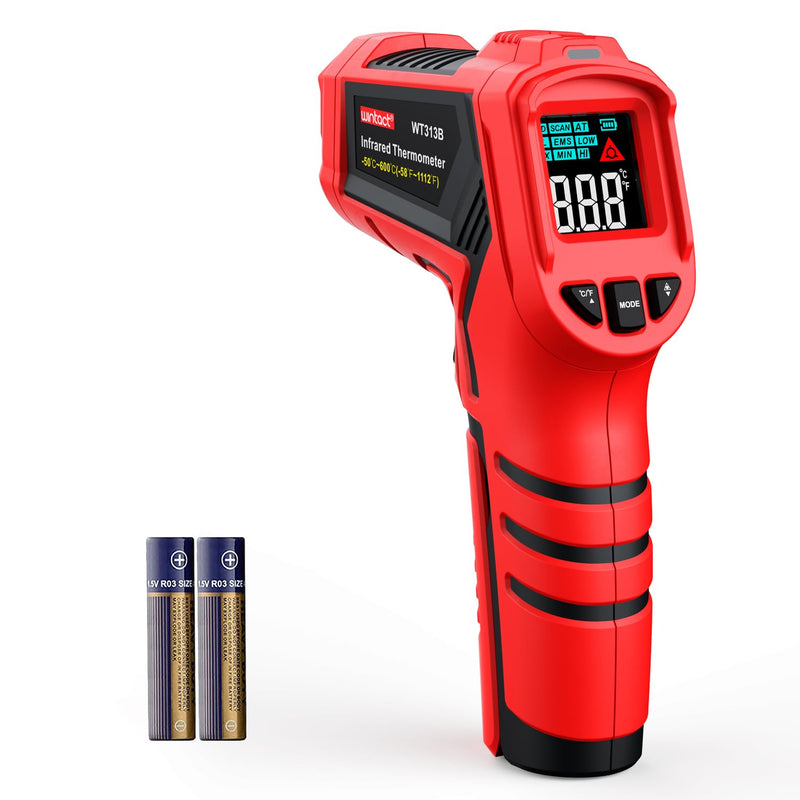 Wintact Infrared Thermometer Digital Laser, -50 °C to 600 °C, Infrared Temperature Meter for Kitchen, Cooking, Food, Pizza Oven, Griddle
