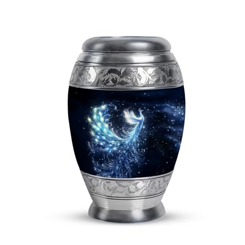 Blue Peacock Mini Urns 3 Inch for Adult Women, Urn for Adult Male Ashes Peacock-2 3 Inch Keepsake