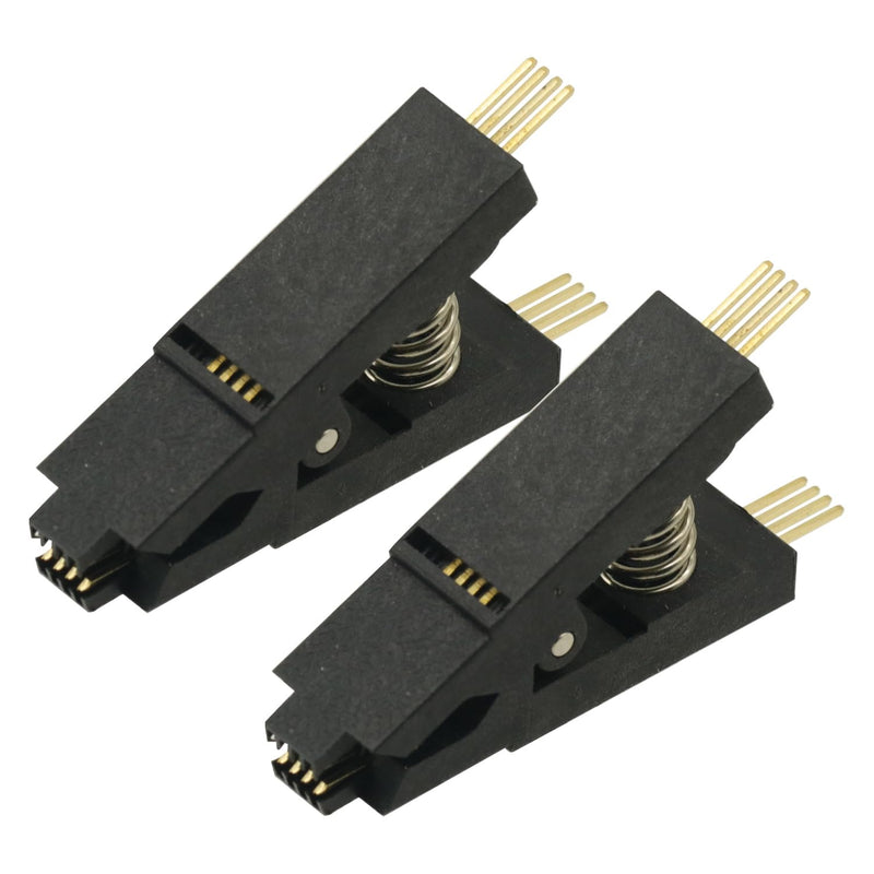 [Australia - AusPower] - 2Pcs SOIC8 SOP8 Programmer Testing Clip SOP SOIC 8 SOIC8 DIP8 DIP 8 SOP8 Pin IC Test Clamp 