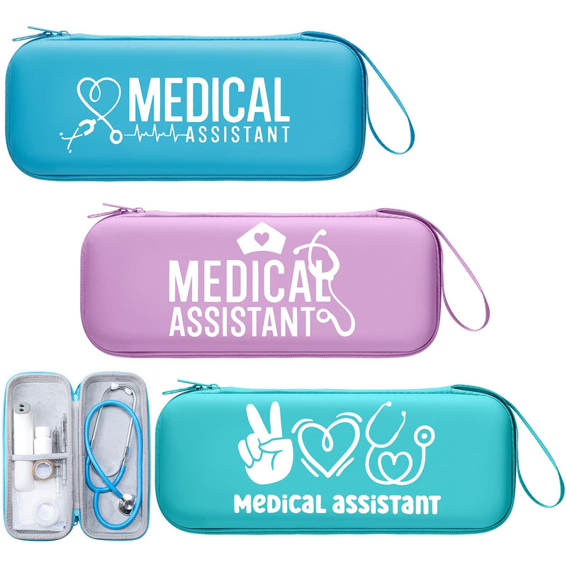 [Australia - AusPower] - Aliceset 3 Pcs Stethoscope Case Christmas Medical Assistant Gift Nursing School Essentials Stethoscope Bag with Mesh Pockets for Nurse Gift Hard Organizer Portable Travel Storage for Vet Medical Nurse 