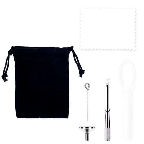 Cremation Ashes Funnel Kit, Mini Metal Funnel Set for Filling Bottles Include Spoon and Other Tools Ash Fill Tools Accessory for Ashes Filling