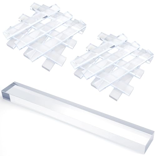 Innconee clear setting blocks, 1/8 x 1/4 x 2 inch glass shims, 200-piece spacer set