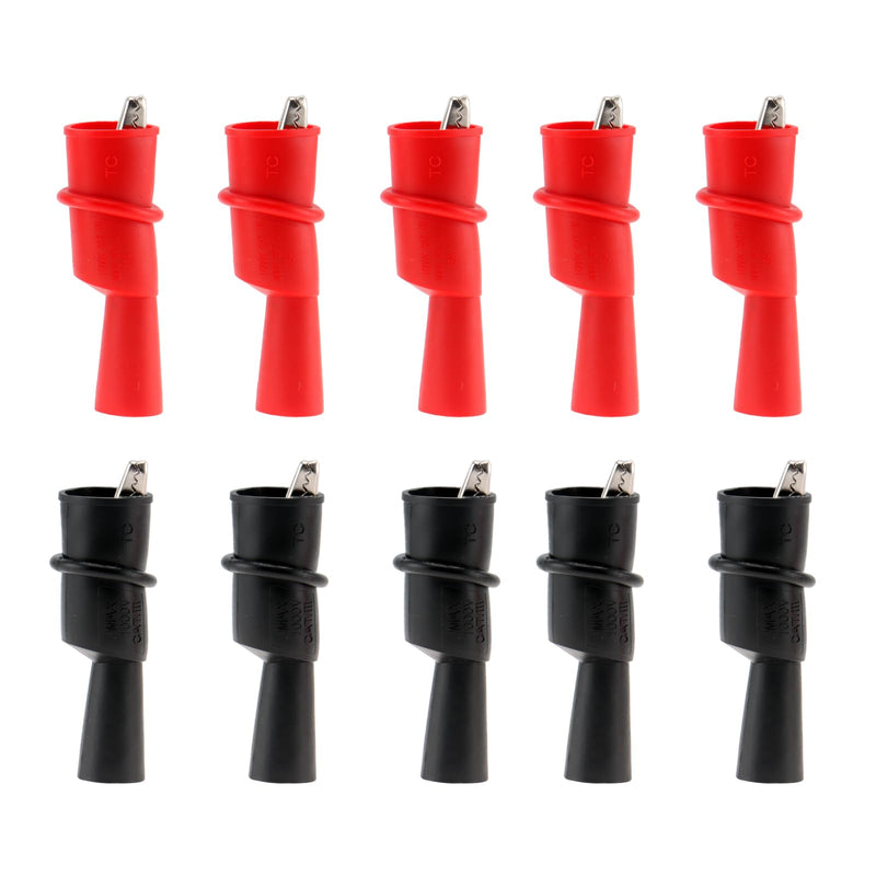 [Australia - AusPower] - DIANN 10pcs Alligator Clips Multimeter Alligator Clips 10A Insulated Alligator Clip Test Kit for Electric Testing 