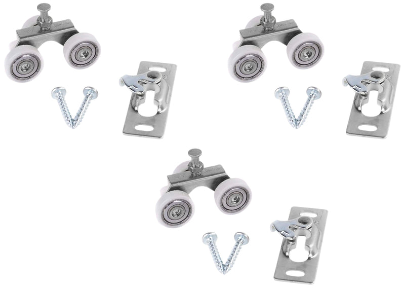 Johnson Hardware Sliding Door/Pocket Door Hanger Ball Bearing 1125-1 Inch Wheel, 200 lb Capacity (Pack of 3) 1 Inch (Pack of 3)
