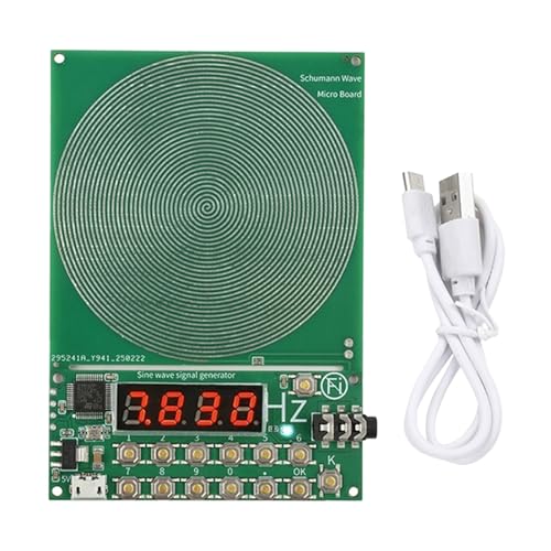 Schumann Frequency Generator 7.83 Hz Adjustable 0.1 Hz to 100,000 Hz with Display, USB Port, Schumann Resonance Generator, Natural Resonance for Space Harmony, Portable for Home, Office, Gift