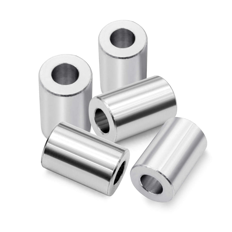 [Australia - AusPower] - 20pcs Aluminum Spacers 1/2-in O.D. x 1/4-in I.D. x 3/4-in Length Smooth Spacer Bushings 1/2ODx1/4IDx3/4L 