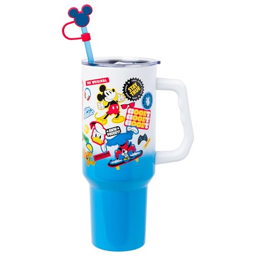 Silver Buffalo Disney Mickey and Friends Donald Duck Goofy, Tumbler, 40oz 40 Ounces