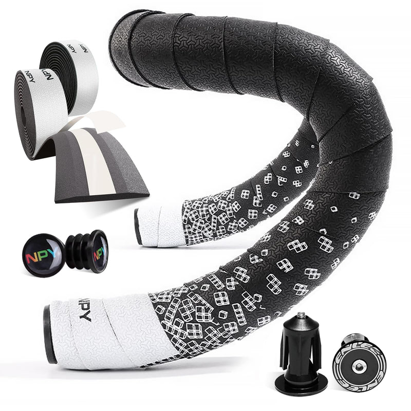 2pcs Bike Handlebar Tapes, Road Bicycle Bar Tape, Absorbent Bicycle Handle Bar Tape, Enhance Your Bicycle Handlebar Grip with These Bar Tape, Wrap Your Bike for an Awesome Comfortable Rid(White) White
