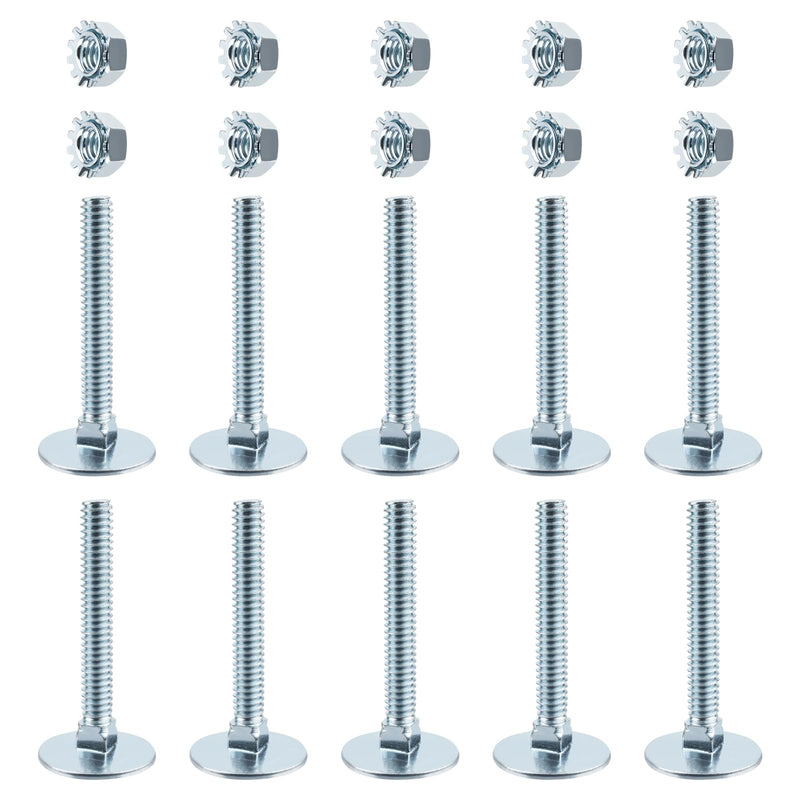 [Australia - AusPower] - 2" Elevator Bolt & Nut Kit (10 Pcs) Compatible with Todco and Whiting Door, for Truck Rolling Doors, High-Speed Rolling Doors, Elevating Door Components 