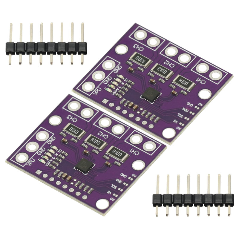 [Australia - AusPower] - 2Pcs I2C SMBUS INA3221 Triple-Channel Shunt Current Power Supply Voltage Monitor Sensor Board Module Replace INA219 with Pins 