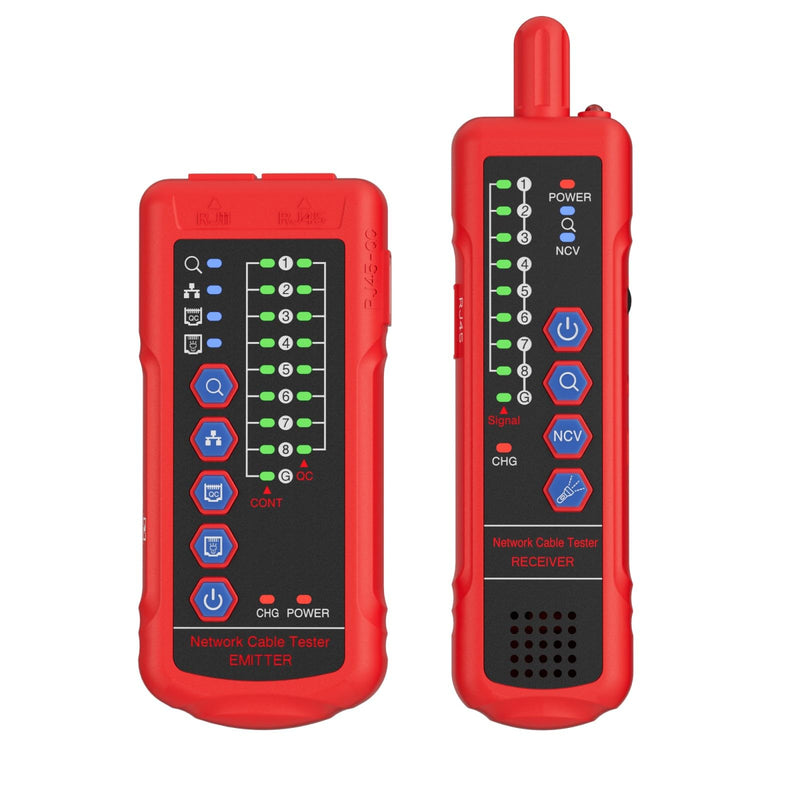 [Australia - AusPower] - U830 Network Cable Tester, Ethernet Cable Tester with PoE,NCV, Wire Tester RJ45 RJ11 CAT5 CAT6 Cable Tracker Line Finder Multifunction Wire Tracker with Earphone With NCV Function 