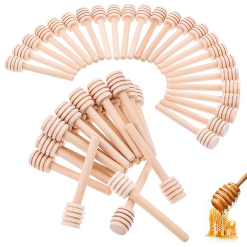 200Pcs Honey Dipper Sticks, 3 Inch Portable Mini Honey Stirrer Stick Honeycomb Dipper for Tea Charcuterie Drizzle Jar Wedding Party Favors 200