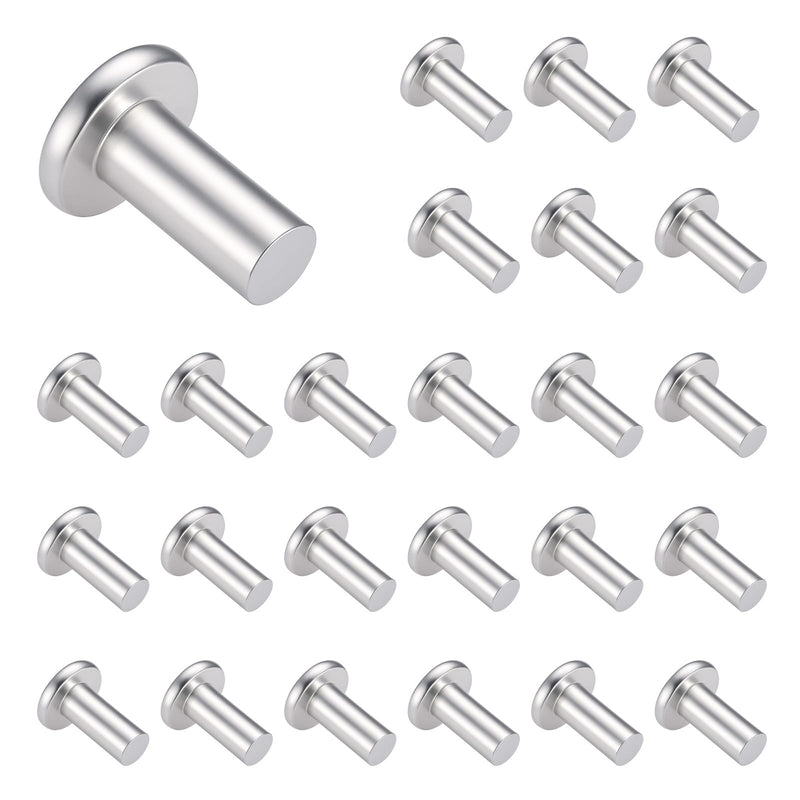 [Australia - AusPower] - 100 Pcs 3/16" Diameter X 3/8" Length Aluminum Head Rivets 0.19" Diameter 0.375" Length Aluminum Boat Rivets Fix Leaky Solid Rivet Modified Fasteners Round Head Rivet 