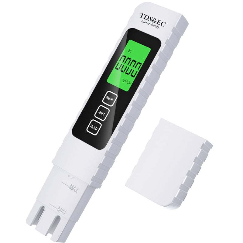 [Australia - AusPower] - 4 in 1 Digital Water Quality Tester - TDS/EC/Temperature（°C/°F）TDS Meter | 0-9999 ppm | for Drinking Water, Hydroponics, Aquariums, RO Systems & Swimming Pools （2025 New） 