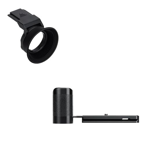 JJC Eyecup Eye Cup Eyepiece & Metal Hand Grip L Bracket for Fuji Fujifilm X-S20 XS20 Camera, X-S20 Camera Accessories
