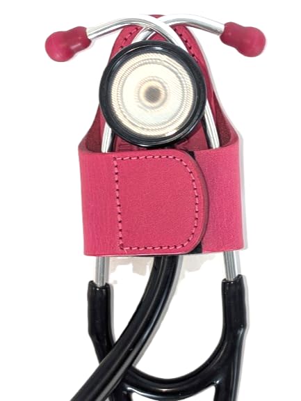 [Australia - AusPower] - The HIPCLIP (Pink) - Premium Leather Handmade Stethoscope Clip on The Hip Holder; no More Carrying Around The Neck, Loss, or Misplacement. Proudly Carry Your high-end Stethoscope with Style. 