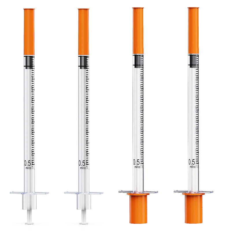 [Australia - AusPower] - 0.5ml 30 Gauge 5/16 Inch Syringe, U-100 0.5cc 30G 8mm Lab Syringes Individually Wrapped, Pack of 25 