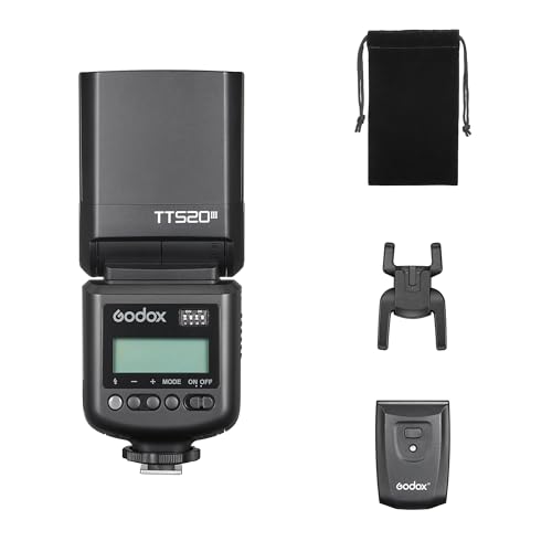 Godox TT520III Wireless Transmission Flash Speedlite - Built-in Receiver and RT Transmitter Compatible with Canon Nikon Panasonic Olympus Pentax