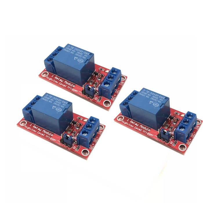 [Australia - AusPower] - Teyleten Robot 1 Channel Relay Module with Optocoupler Isolation Support High and Low Level Trigger Expansion Board 5V 3pcs 