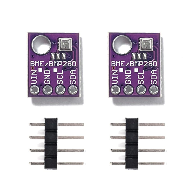 [Australia - AusPower] - BME280 Sensor Module (2PCS) - 5V Atmospheric Pressure, Temperature, Humidity Sensor with I2C/SPI Interface for Arduino/Raspberry Pi (5 V) 5 V 