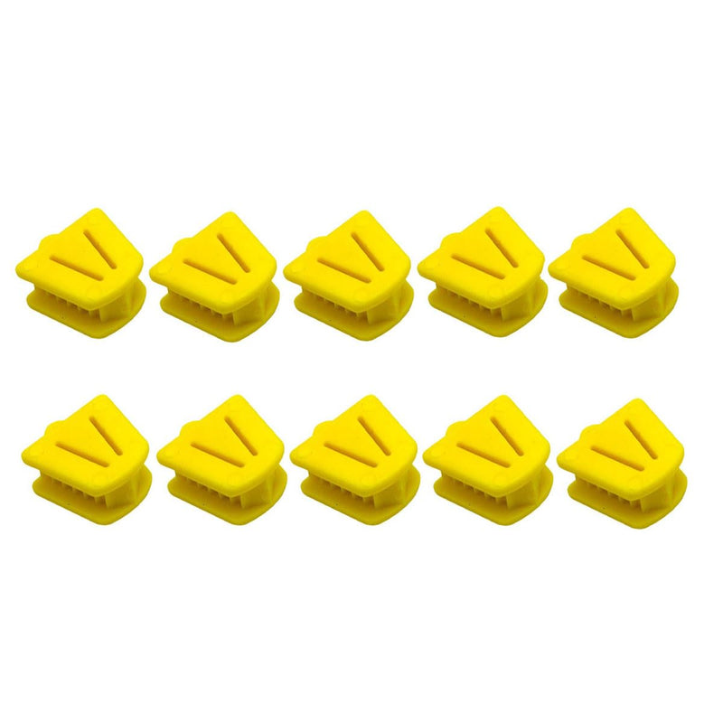 [Australia - AusPower] - Dental Bite Blocks Mouth Props Silicone Dental Bite Blocks Multi Size Mouth Opener for Child Kids Adults Teeth Clenching Small (Yellow-10 Pack) Yellow-10 
