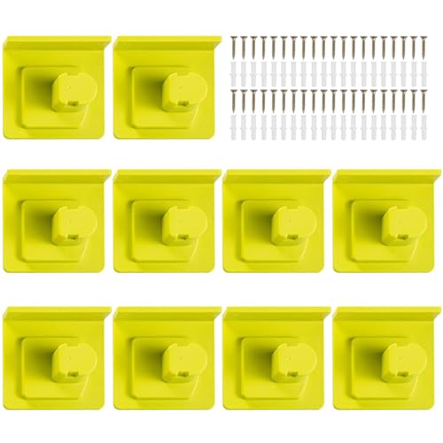 MLYNZXJSY 10-pack tool holder holsters compatible with Ryobi 18V tools, wall-mounted plastic design