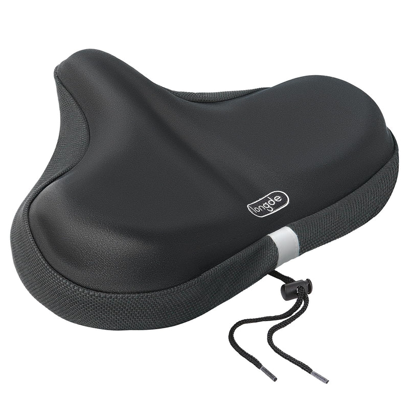 [Australia - AusPower] - Wide Bike Seat Cover – 13.5” x 10.5” Gel Padded Bicycle Cushion for YLG Saddle – Anti-Slip, Medium Firm Support for Indoor & Outdoor Riding 