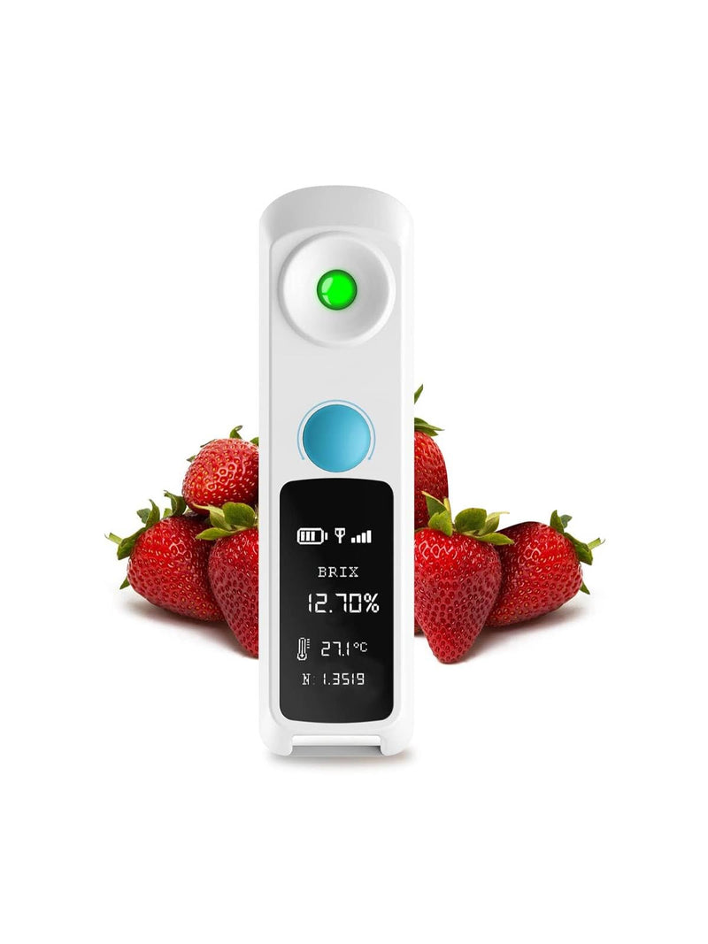 [Australia - AusPower] - Digital Brix Refractometer – 0–32% Range, ±0.1% Precision, Waterproof & Rechargeable – for Fruits, Vegetables, Juices, Desserts & Beverages Air 