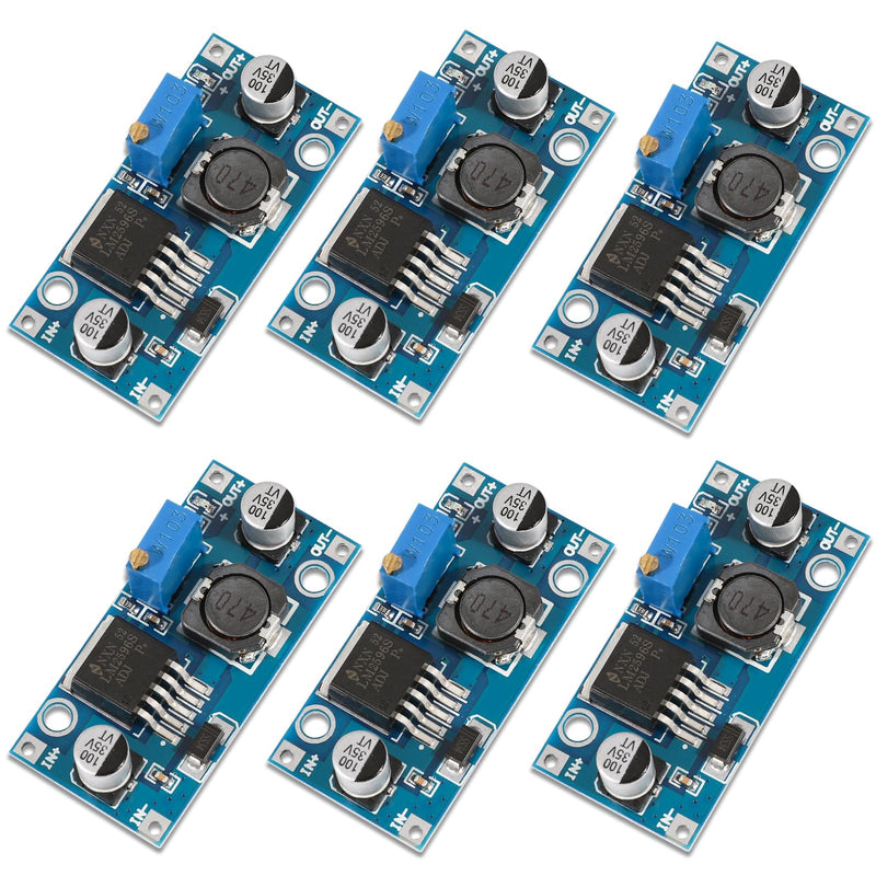 6 Pieces DC-DC Buck Converter, Step Down Module 3.2-40V to 1.25-35V | Step Down Converter, Voltage Regulator Adjustable Step-Down Converter, Stabilised Power Supply for Electronics Projects A-Buck Converter 6