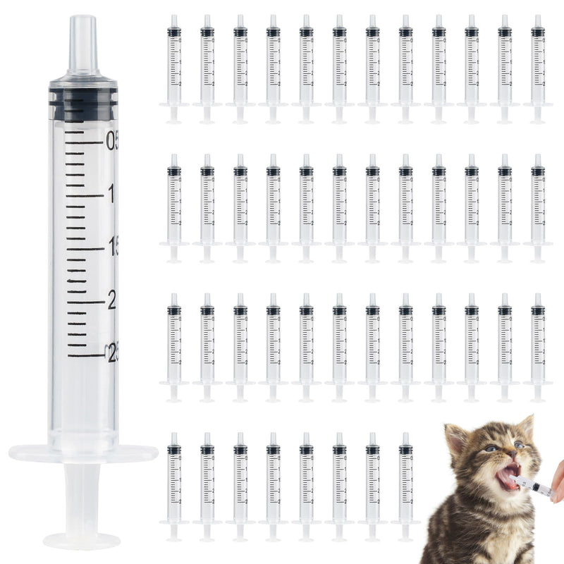 Pack of 50 Syringes, Reusable Colostrum Syringe 2.5 ml | Dosing syringe without needle, feeding syringe for small pet feeding, liquid measure syringes, laboratory, industry 2.5 ml, 50 pieces