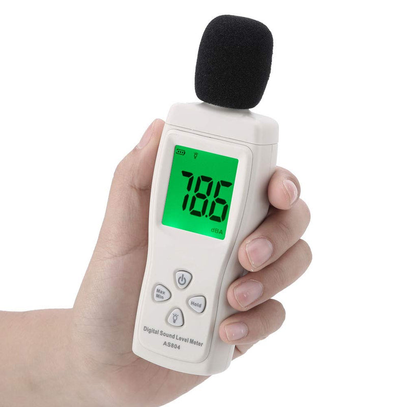 [Australia - AusPower] - SMART SENSOR AS804 Digital Sound Level Meter LCD Display 30-130dBA Sound Quality Tester for Home Use 