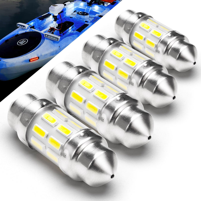 Super Bright 31mm Marine Led Festoon Bulb1.5W, 200LM Boat Navigation Lights 12V 6500k Daylight for Marine Navigation Boat Bow Stern Kayak Pontoon Mast Masthead Light 4pack Festoon 31mm