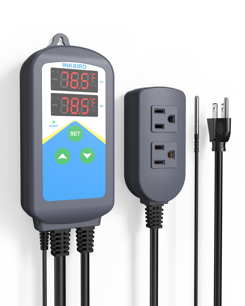 [Australia - AusPower] - Inkbird 2025 Updated ITC-306T Pre-Wired Electronic Heating Thermostat Temperature Controller, 24 Hours Digital Day & Night Cycle Timer Controller for Seed Germination Reptiles Hatching 