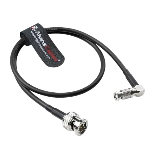 Alvin's Cables Micro BNC to BNC Cable 12G-SDI High Speed 4K UHD Video Coaxial Cable, Right Angle Micro BNC 75 Ohm Ultra-Slim for Blackmagic Video Assist 5" Monitor,50CM|19.7inches Black