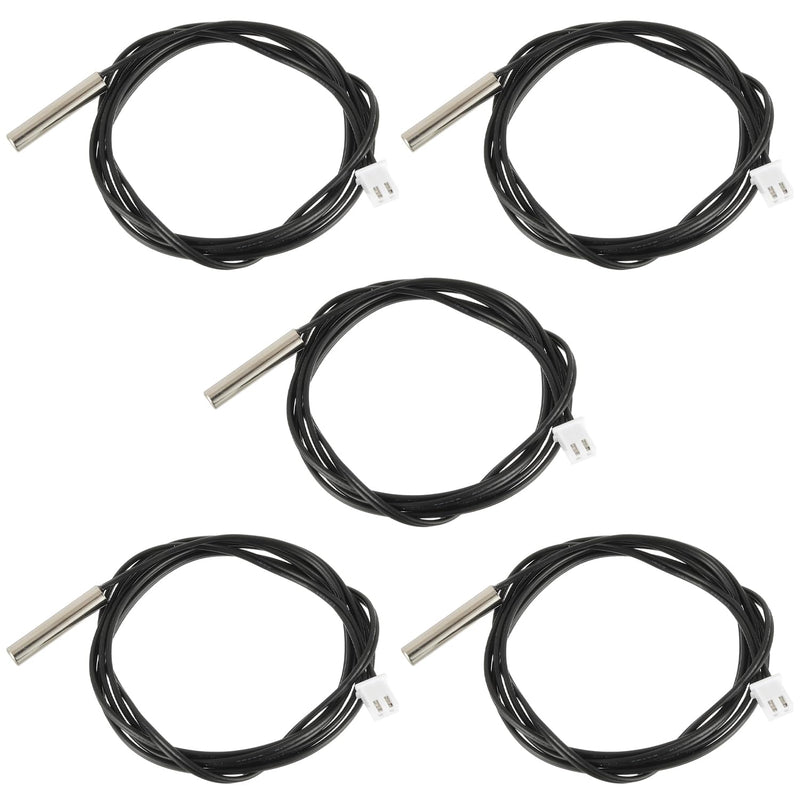 [Australia - AusPower] - BOJACK 10K Temperature Sensor Probe, 1m Stainless Steel 3950 Temp Sensor Probe, Waterproof Temp Sensor Probe，-25 to 125 Degree Celsius Temp Sensor(Pack of 5) 