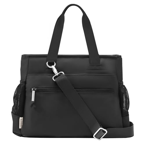GLENKEY Insulated Lunch Bag Women Leakproof Cooler Tote for Work Outdoor Medium C_Black