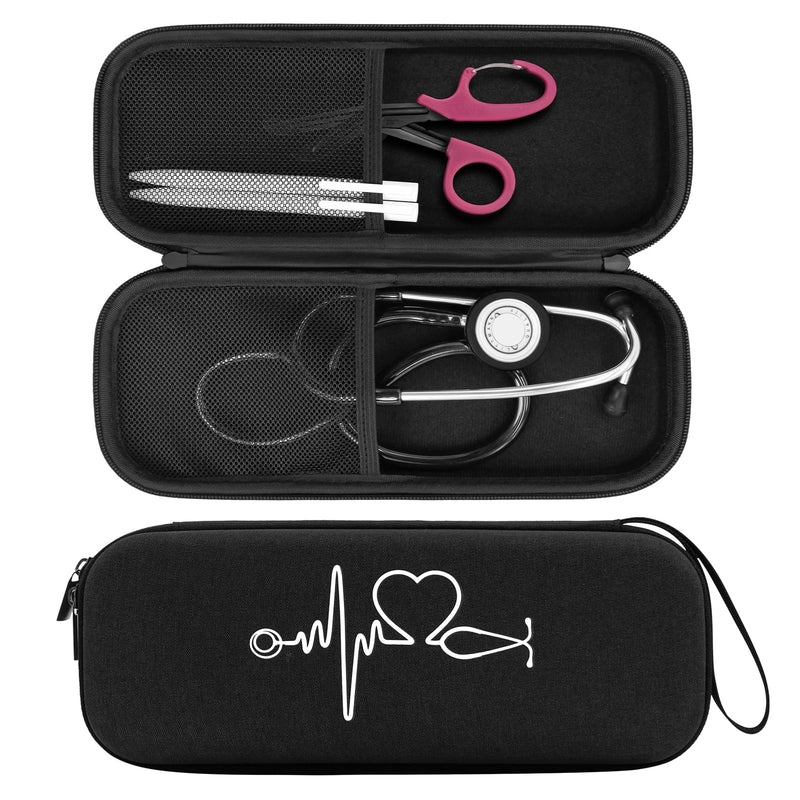 [Australia - AusPower] - Hard Stethoscope Case for 3M Littmann Classic III & Lightweight II S.E. - Stethoscope Bag for Blood Pressure/Scissor Storage - Nurse Doctor Gift, School & Hospital Essentials 