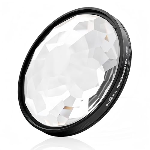 GREEN.L 72mm Kaleidoscope Prism Lens Filter Photography Prism Crystal Glass Effect Filter