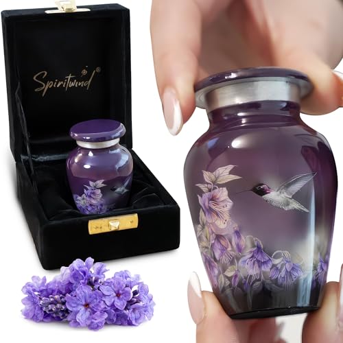 Beautiful 2.9" Hummingbird Keepsake Urn for Human Ashes in Premium Gift Box Keepsake Urn (1 Piece)