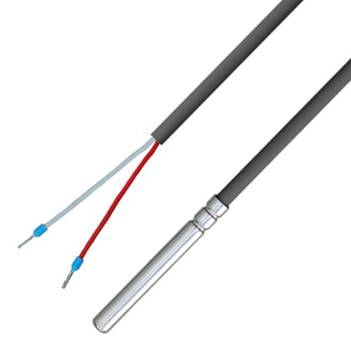 PT1000 Temperature Sensor with 5 Meter Silicone Cable, up to 200 °C, Temperature Sensor, Cable Sensor, Solar Sensor, Made in Germany 5m silicone cable 1
