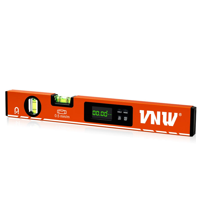 [Australia - AusPower] - 16inch Digital Level with LCD Display - Bubble Light Up Function - Multi Purpose:Magnetic Torpedo Level, Angle Finder 0-90° & 0-180° Range -Leveler Tool for Woodwork,Saw & Home Leveling 