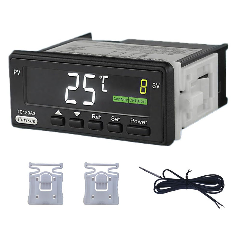 [Australia - AusPower] - Refrigerator Temperature Controller, Fridge Freezer Thermostat - Digital Display, Precise Cooling Control for Home & Commercial Use, Easy Install, Energy Saving, 100~240V 