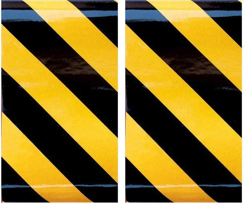 Hillman Reflective Tape, Yellow and Black (Pack of 2) 2" x 24" (Pack of 2)