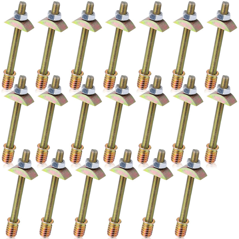 [Australia - AusPower] - 20 Pieces Bed Frame Hardware Connector Kit,M8×100mm Furniture Fastening Connectors Countertop Hardware Bed Frame Bolts and Nuts Kit for Countertops Wardrobes Blocks Bed Frame Furniture 