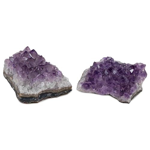 0.75 to 1.25 lb Natural Amethyst Druzy Cluster – Raw Crystal Geodes for Meditation, Reiki & Home Décor – Spiritual Healing Stones – Handpicked from Uruguay 0.75 to 1.25 lb